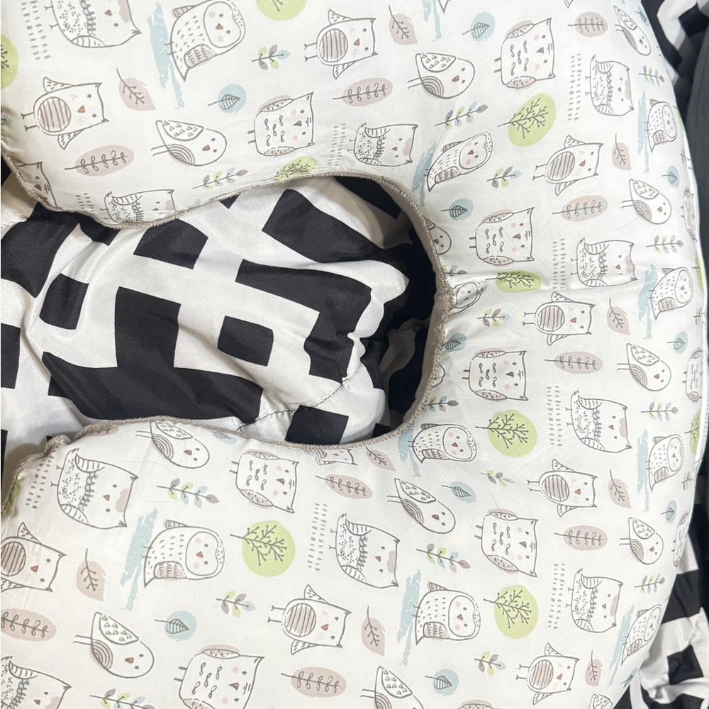 Charming Owl Print nursing pillow